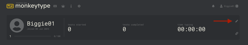 How to add Manipal to MonkeyType bio
